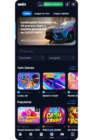 Sección de slots 1win descargar aplicación