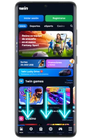 1Win App main screen